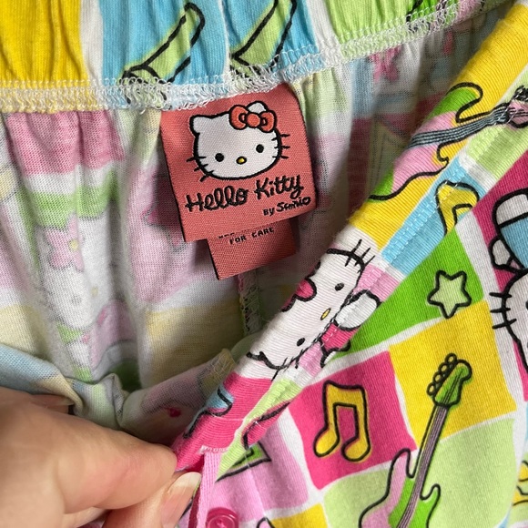 Hello Kitty Rockstar Sleepwear Pant Straight Leg 💯 cotton colorful in Size L - Picture 3 of 9